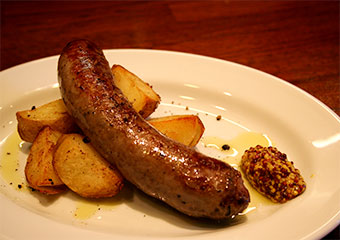 イノシシの自家製ソーセージ